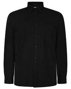 Bigdude Button Down Oxford Long Sleeve Shirt Black Tall